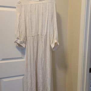 Cream Floral Print Dress